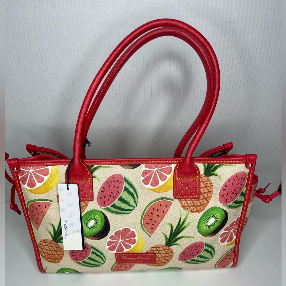 NWT Dooney & Bourke Summer Fruit Print Tote Handbag Satchel